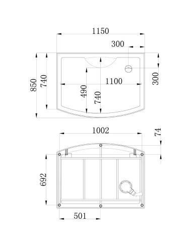 DUSCHY Tvaika dušas kabīne 6130, 115x85x217 cm