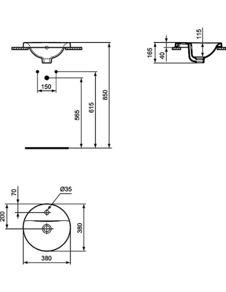 Ideal Standard izlietne roku mazgāšanai Connect E504101