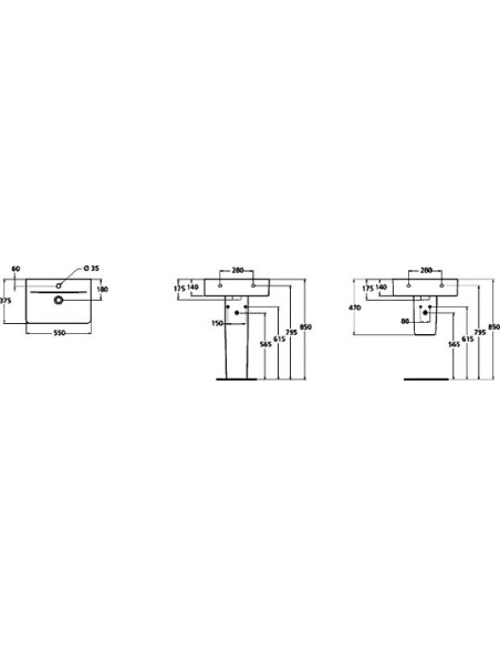 Ideal Standard izlietne Connect Cube E788601