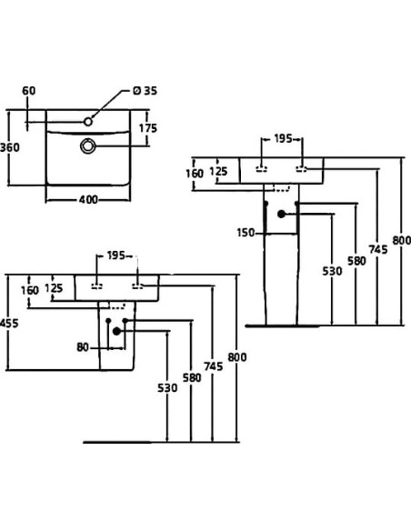 Ideal Standard izlietne roku mazgāšanai Connect Cube E803301