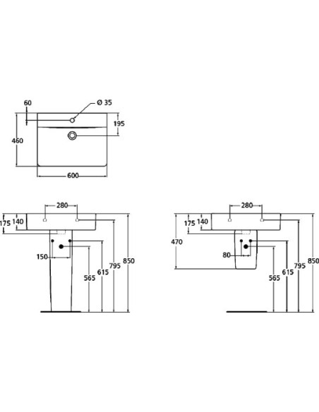 Ideal Standard izlietne Connect Cube E794501