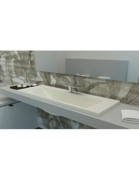 Vispool akmens masas izlietne Q-600, 1255x550mm, balta