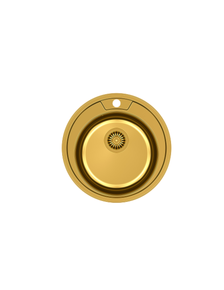CLINT 210 SteelQ 1-bowl sink with siphon PVD gold - 4