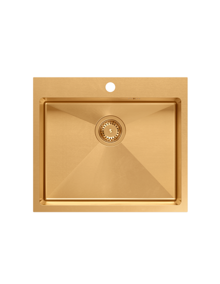 RUSSEL 110 1-bowl inset sink R10 + save space siphon PVD colour / copper - 4 RUSSEL 110 1-bowl inset sink R10 + save space siphon PVD colour / copper - 4