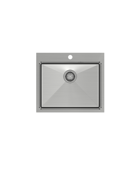 RUSSEL 110 1-bowl inset sink R10 + save space siphon / brushed steel - 4 RUSSEL 110 1-bowl inset sink R10 + save space siphon / brushed steel - 4