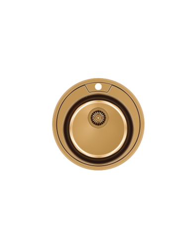 CLINT 210 SteelQ 1-bowl sink with siphon PVD copper - 5