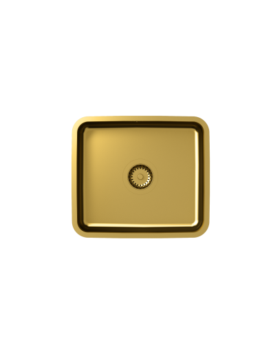 NICOLAS 1-bowl undermount sink + save space siphon PVD colour / gold - 6