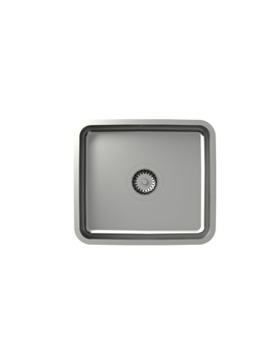 NICOLAS 1-bowl undermount sink + save space siphon / brushed steel - 6