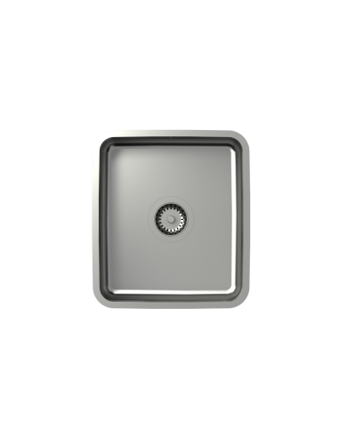 PATRIC 1-bowl undermount sink + save space siphon / brushed steel - 6