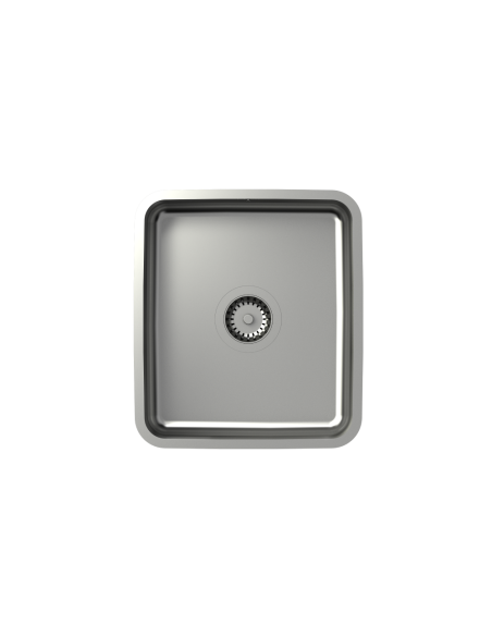 PATRIC 1-bowl undermount sink + save space siphon / brushed steel - 6 PATRIC 1-bowl undermount sink + save space siphon / brushed steel - 6