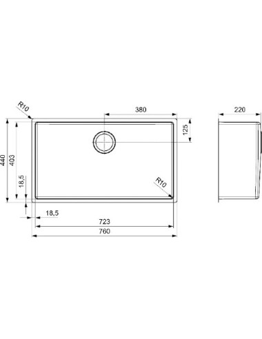 Reginox virtuves izlietne New York 72x40cm  L...