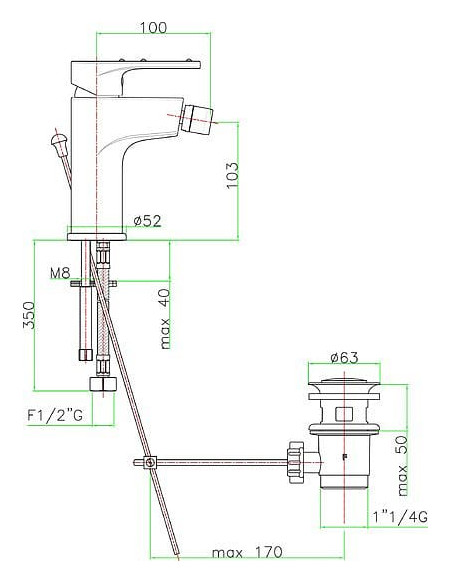 Fiore bidē jaucējkrāns Kyma Sky 78CR6530