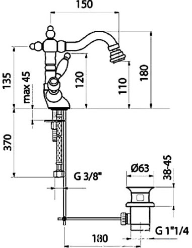 Webert bidē jaucējkrāns Alexandra AL710402065...