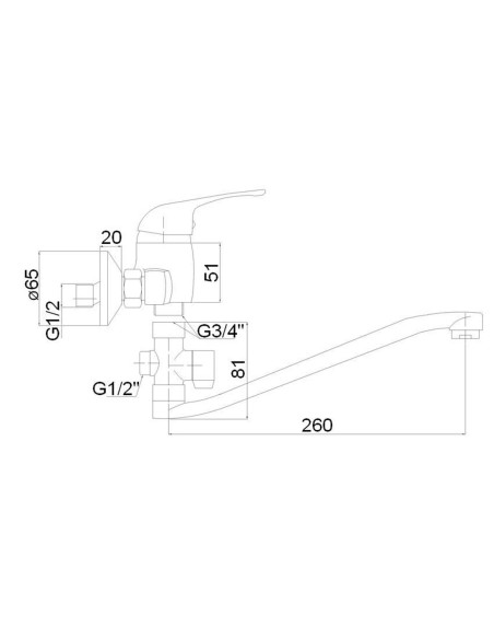 Vannas krāns (200) ar komplektu MG-6235, JUPITS