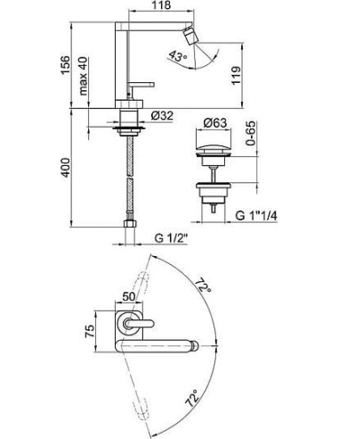 Webert bidē jaucējkrāns Living LV840102015