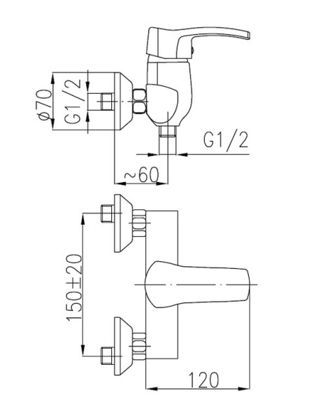 KFA Armatura dušas krāns KWARC 4206-010-00