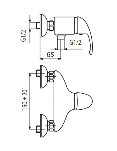 KFA Armatura dušas krāns, PIRYT 446-040-00, hroms