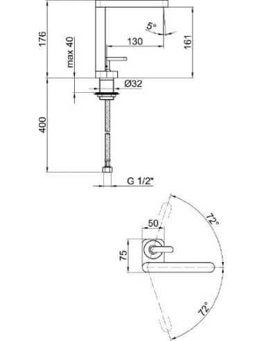 Webert izlietnes jaucējkrāns Living LV830102015