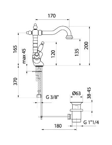 Webert izlietnes jaucējkrāns Dorian DO700302065...