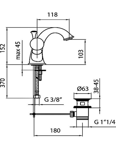 Webert izlietnes jaucējkrāns Karenina KA700102065