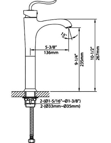 Kraus izlietnes jaucējkrāns Coda FVS-13800ORB