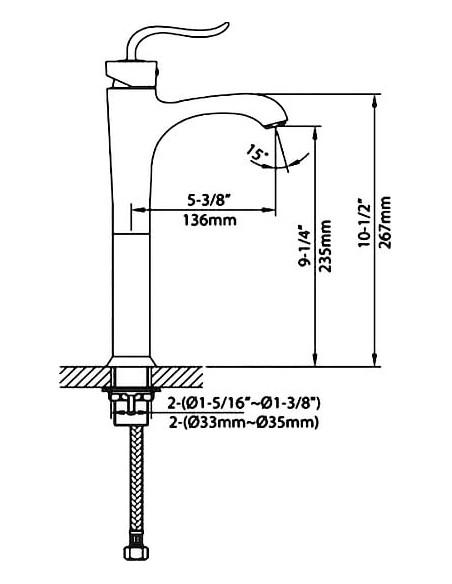 Kraus izlietnes jaucējkrāns Coda FVS-13800ORB