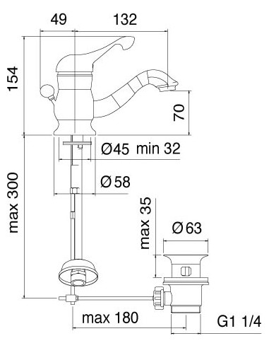 Treemme izlietnes jaucējkrāns Piccadilly 2110.UU