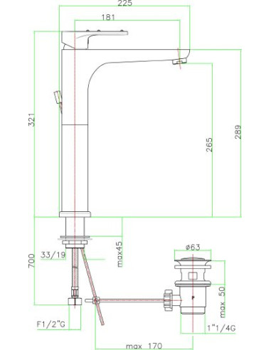 Fiore izlietnes jaucējkrāns Kyma Sky 78CR8126