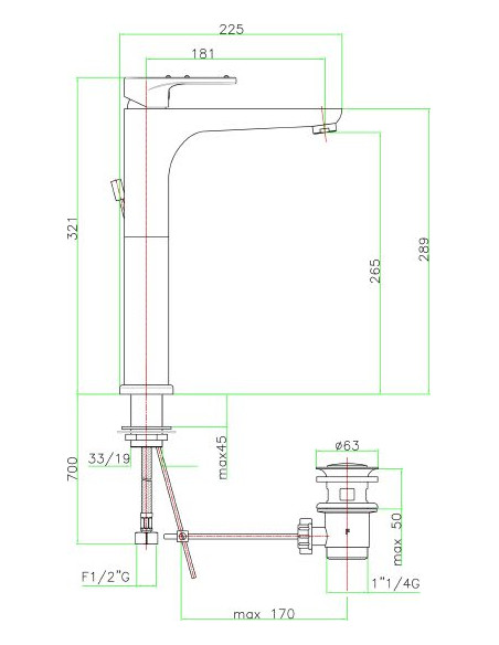 Fiore izlietnes jaucējkrāns Kyma Sky 78CR8126