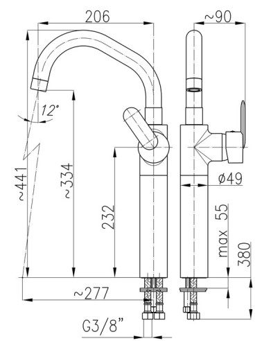 KFA Armatura keramiskās izlietnes krāns CYRKON...