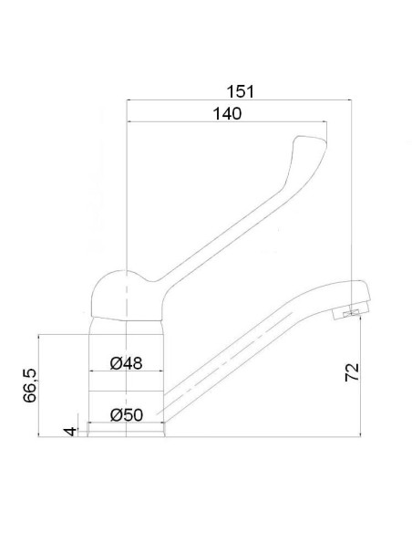 Izlietnes krāns (150mm) MG-6251 MED, MED