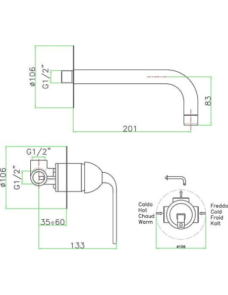 Fiore izlietnes jaucējkrāns Koko 87CR7535