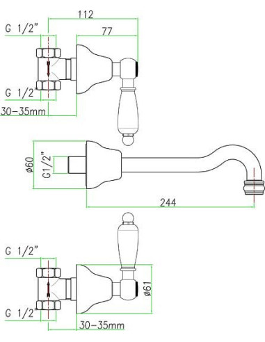 Fiore izlietnes jaucējkrāns Coloniale 02ZZ0636
