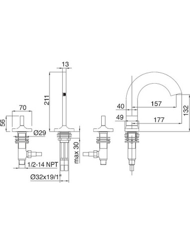Treemme izlietnes jaucējkrāns Cut АА3516.CC