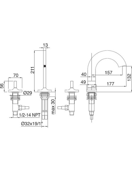 Treemme izlietnes jaucējkrāns Cut АА3516.CC