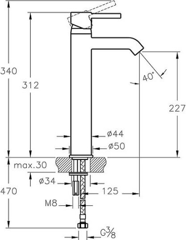 VitrA izlietnes jaucējkrāns Minimax S A41990EXP - 5
