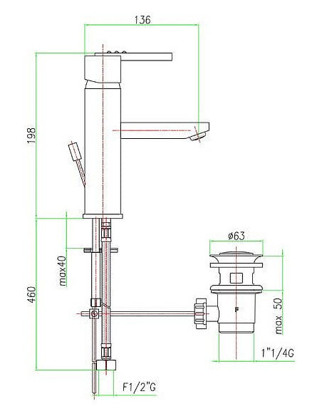 Fiore izlietnes jaucējkrāns XS Sky 85CR7701