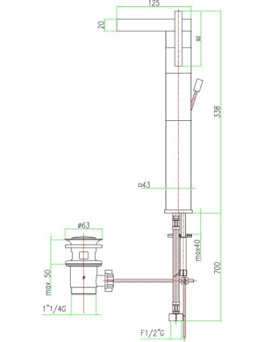 Fiore izlietnes jaucējkrāns XS Sky 85CR7718