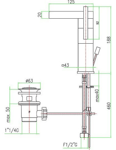 Fiore izlietnes jaucējkrāns XS Sky 85CR7719