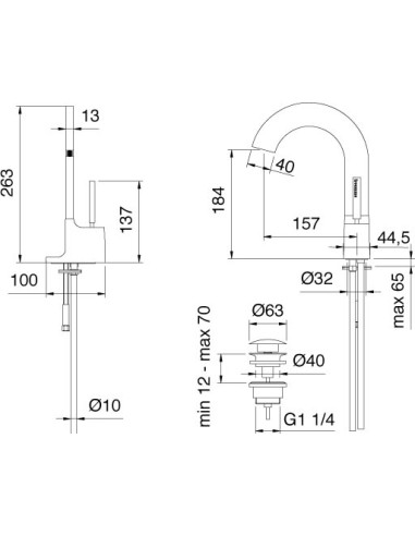 Treemme izlietnes jaucējkrāns Cut 3310.BC