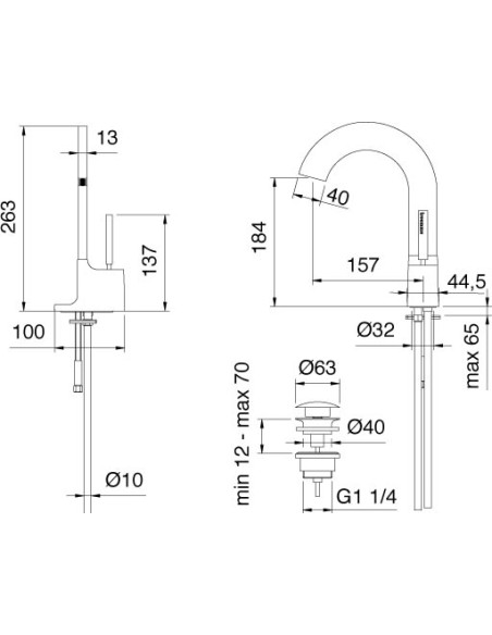 Treemme izlietnes jaucējkrāns Cut 3310.BC