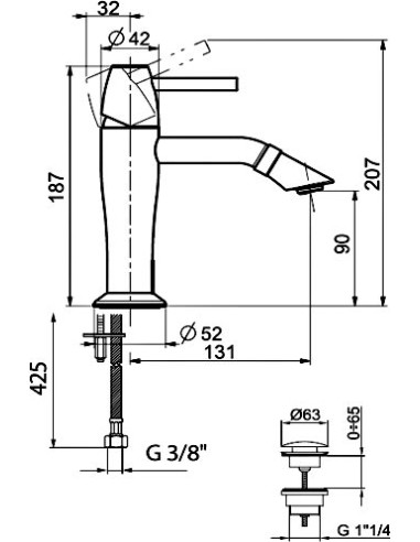 Webert izlietnes jaucējkrāns Opera moderna...