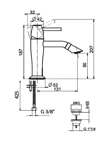 Webert izlietnes jaucējkrāns Opera moderna OE830102985