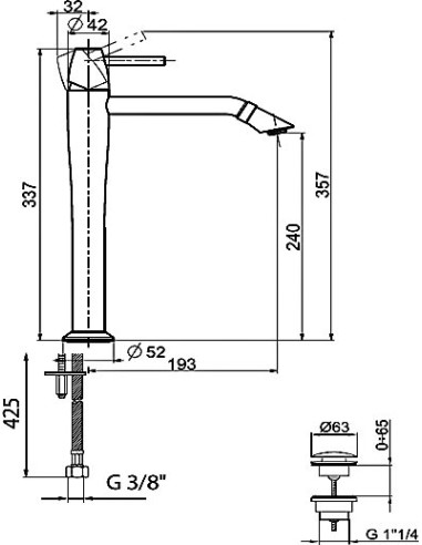 Webert izlietnes jaucējkrāns Opera moderna...