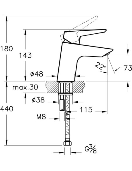 VitrA izlietnes jaucējkrāns Solid S - 4