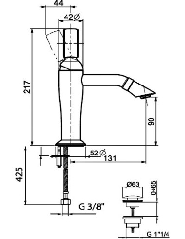 Webert izlietnes jaucējkrāns Opera OA830102015