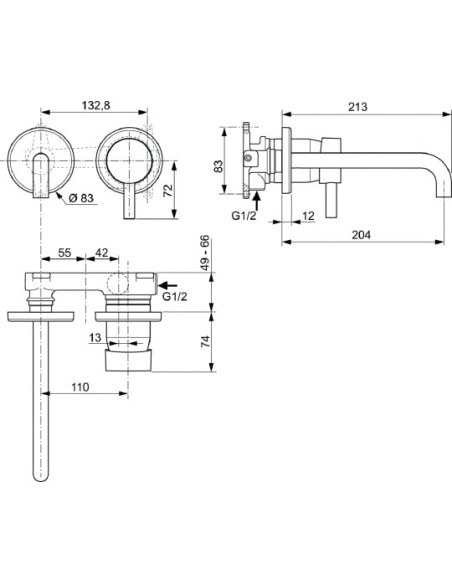 Ideal Standard izlietnes jaucējkrāns Ceraline A6938AA