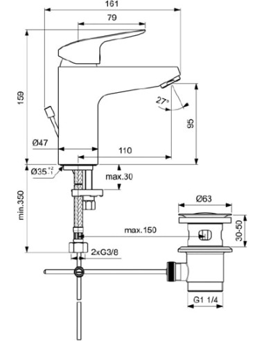 Ideal Standard izlietnes jaucējkrāns Ceraflex...