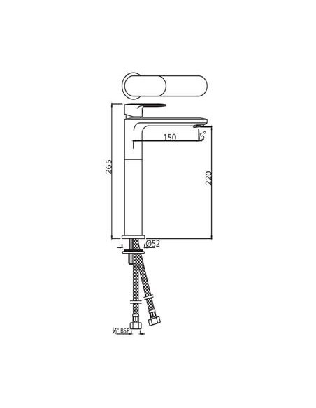 Jaquar izlietnes jaucējkrāns Ornamix Prime OPP-CHR-15005BPM