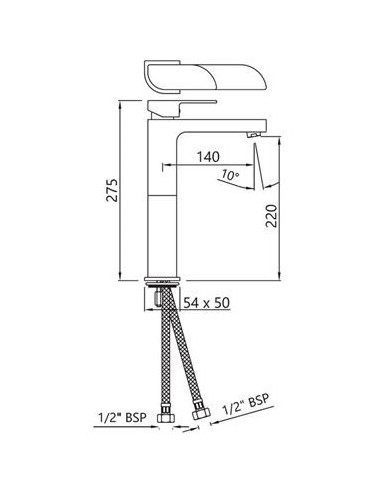 Jaquar izlietnes jaucējkrāns Alive ALI-CHR-85005B